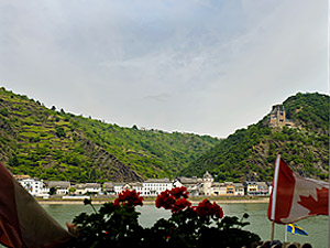 Zimmer mit Rheinblick zur Burg Katz in St. Goarshausen